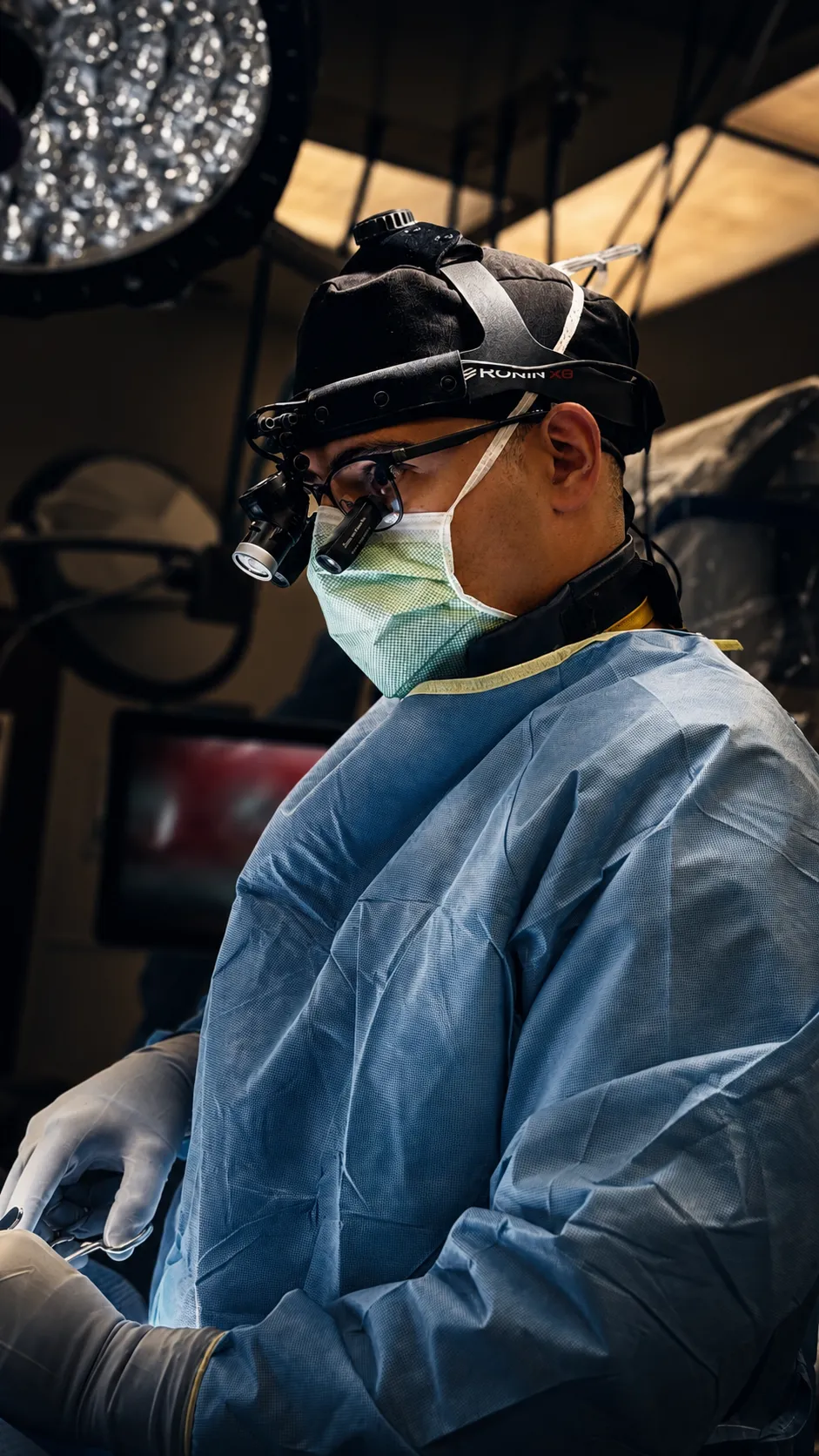 Brandon A. Ortega, MD in the operating room